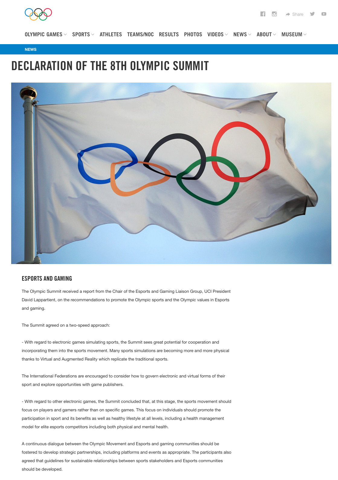 在奥林匹克峰会上 关于电竞又有了一点变化-游戏价值论
